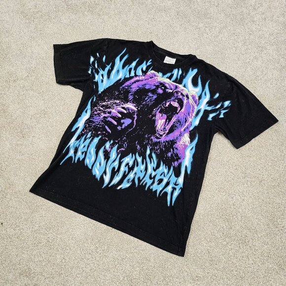 Teddy Fresh Inferno Bear Large Print Oversized Grizzly Bear Size L-XL - Picture 6 of 7